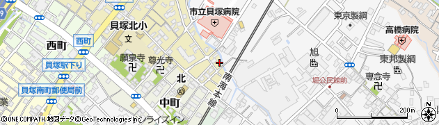 大阪府貝塚市北町4-1周辺の地図