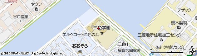 貝塚市立二色学園周辺の地図