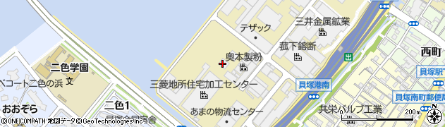 大阪府貝塚市港周辺の地図