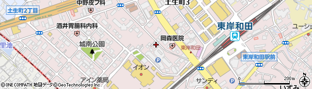 モイスティーヌ岸和田サロン周辺の地図