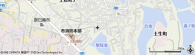 大阪府岸和田市上松町周辺の地図