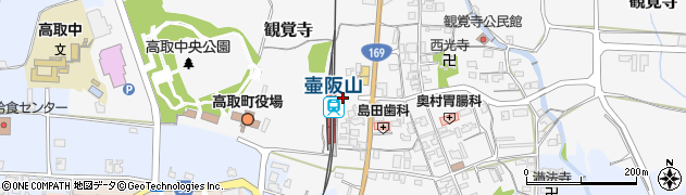 壺阪山駅周辺の地図
