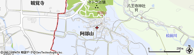 奈良県高市郡明日香村阿部山207周辺の地図