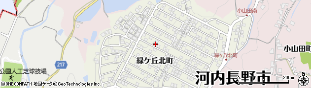 大阪府河内長野市緑ケ丘北町周辺の地図