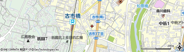 竹安商店周辺の地図