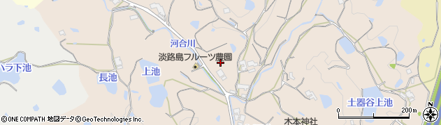 兵庫県淡路市上河合周辺の地図