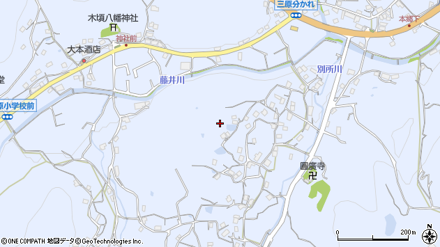 〒722-0212 広島県尾道市美ノ郷町本郷の地図