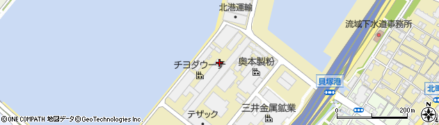 大阪府貝塚市港16周辺の地図