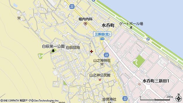 〒720-0832 広島県福山市水呑町の地図
