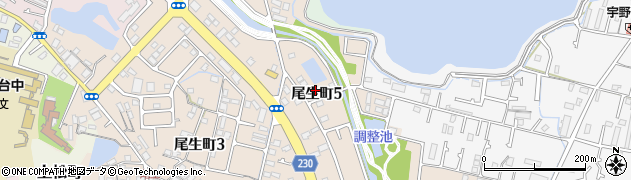 大阪府岸和田市尾生町5丁目周辺の地図