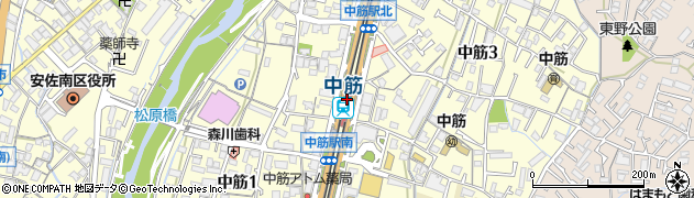 中筋駅周辺の地図