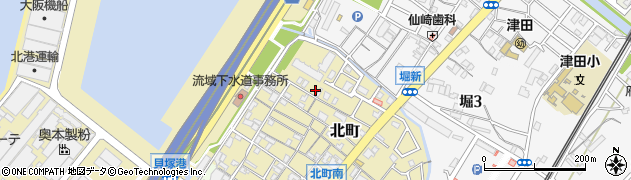 大阪府貝塚市北町37-8周辺の地図