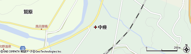 島根県津和野町（鹿足郡）中座周辺の地図