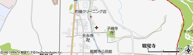 奈良県高取町（高市郡）観覚寺周辺の地図
