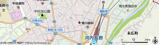 大阪府河内長野市本町周辺の地図