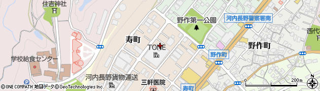 大阪府河内長野市寿町周辺の地図