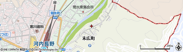 大阪府河内長野市末広町周辺の地図