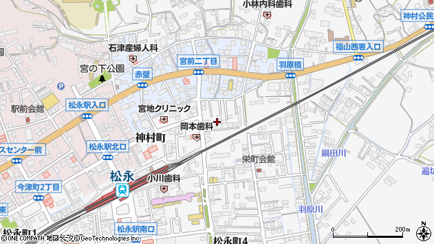 〒729-0104 広島県福山市松永町の地図