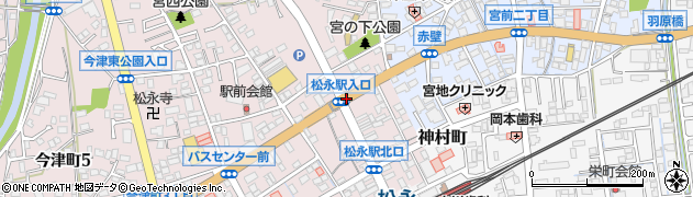 松永駅前周辺の地図