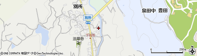 大阪府堺市南区別所242周辺の地図