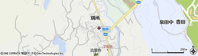大阪府堺市南区別所150周辺の地図