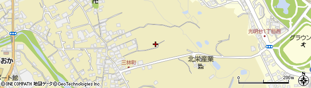 大阪府和泉市三林町周辺の地図
