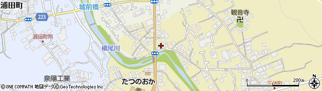 大阪府和泉市三林町26周辺の地図
