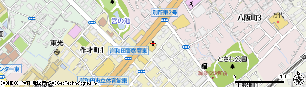 北海素材 岸和田店周辺の地図