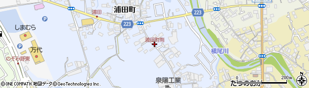 浦田町南周辺の地図