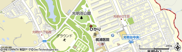 大阪府和泉市光明台周辺の地図