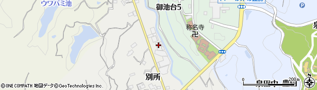 大阪府堺市南区別所209周辺の地図