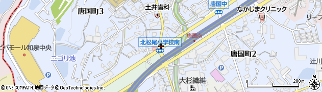 北松尾小学校南周辺の地図