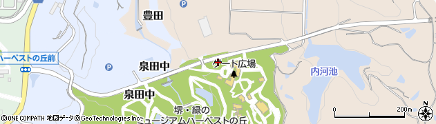 堺・緑の﻿ミュージアムハーベストの丘周辺の地図