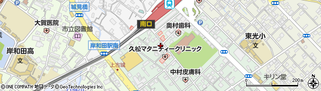岸和田駅前郵便局周辺の地図