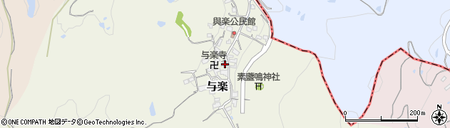 奈良県高市郡高取町与楽195周辺の地図