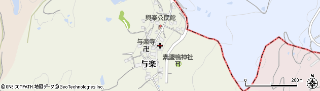奈良県高市郡高取町与楽153周辺の地図