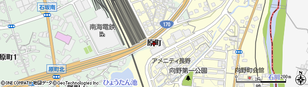 大阪府河内長野市原町周辺の地図