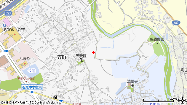 〒594-1104 大阪府和泉市万町の地図