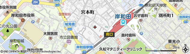 大阪府岸和田市宮本町38周辺の地図
