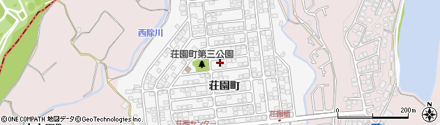 大阪府河内長野市荘園町周辺の地図
