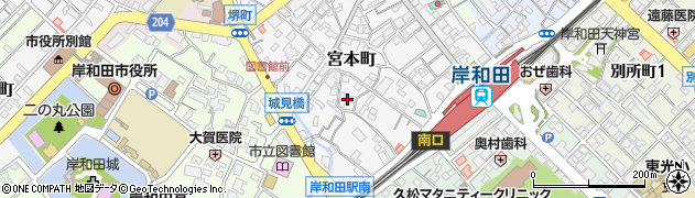 大阪府岸和田市宮本町36周辺の地図