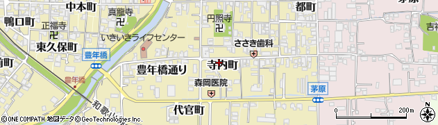 奈良県御所市寺内町周辺の地図