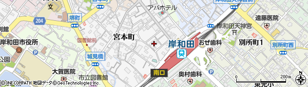 大阪府岸和田市宮本町13周辺の地図
