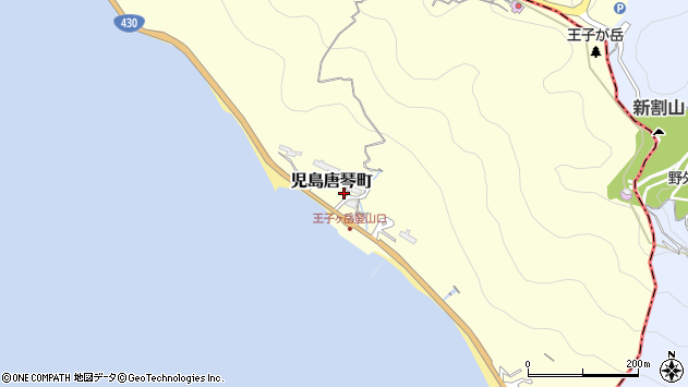 〒711-0905 岡山県倉敷市児島唐琴町の地図