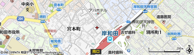 大阪府岸和田市宮本町周辺の地図