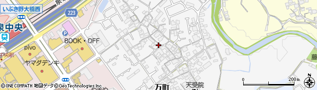 大阪府和泉市万町288周辺の地図
