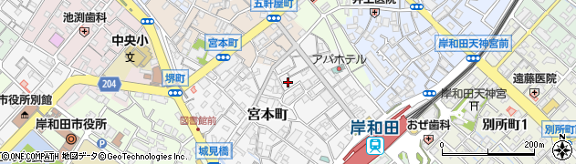 大阪府岸和田市宮本町8周辺の地図
