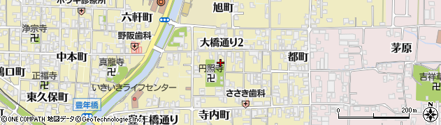奈良県御所市大橋通り周辺の地図