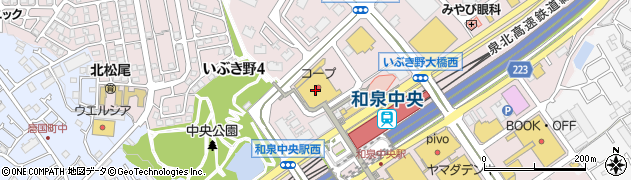 大阪いずみ市民生協コープ和泉中央周辺の地図