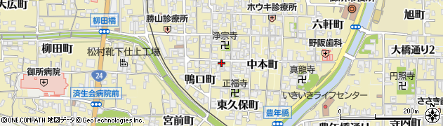 奈良県御所市西久保本町周辺の地図